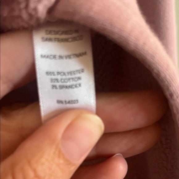 Athleta Mauve Hoodie size M with hood and draw string - Picture 9 of 9